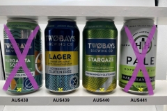 AUS438-441 Twobays Margarita Sour, Twobays Lager, Twobays Stargaze Hazy Ale, Yarra Valley Pale Hoppy Pale Ale, Australian Craft Beer Cans, Craft beer collection, Beer can collector
