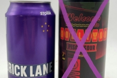 AUS449-450 Bricklane Base Lager Storm Edition, Melbourne Storm Can, Bricklane Welcome to Hollywood Pisco Sour beer can, Australian beer can collection, Craft beer can from Melbourne