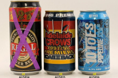 AUS814-816 Regal Lager Beer 440ml Giant, Adelaide Crows 1997/98 Premiers Back ii Back, 10 Totes Pipeline Pale Ale, Australia Craft Beer Can, ABCCA, Australien Beer Can collectors, Australische Bierdose, Beer Can Museum Austria
