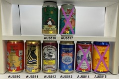 AUS510-517 Powers Brisbane Canathon, KB Canathon Wagga Wagga 1998, Carlton 21st Canathon Echuca, Fosters Canathon 23 Adelaide 2002, Carlton Canathon XXIV Ipswich 2003, ABCCA Mini Canathon strong limited can, Figgy Pud, Big Jolly BOI Christmas Ale, Australian beer cans, Beer Can Collector, ABCCA