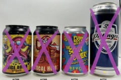 AUT698-701 Next Level Brewing Juice Bomb New England IPA, Next Level Brewing Local Hero Pale Ale, Bevog Punk Rock Holiday The Sour Power! Pittinger Schnakbier, Mash Camp, Bierdosen Österreich, Bierdosensammler Österreich, Österreichische Bierdosen, beer can collection Austria