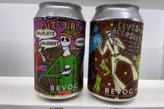 AUT509-510 Bevog Gute Nacht Porter, Bevog Elves Beersley Vanilla Stout, Craft Beer Austria, Österreichische Bierdosen, Bierdose Österreich, beer can Austria, Bierdosensammler Österreich, beer can collection