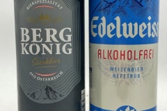 AUT648-649 Bergkönig Starkbier neues Design, Edelweiss Alkoholfrei