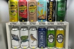 AUT659-670 Bevog Great White Shark DDH Est Coast DIPA, Bevog Mary River Turtle OAT IPA, Bevog Whinchat Double Dry Hopped Sour IPA, Feldner Schankbier, Karlskrone Alkoholfrei, Karlskrone Zitronen Radler, Ottakringer Naturtrüb Radler, Ottakringer  Wassermelone Radler Limited Edition, Ottakringer Bio-Zwickl Hell,  Ottakringer 40 Jahre Donauinselfest Limited Edition, Ottakringer Ottarocker Limited Novarock Edition 2023, Bergkönig Premium, Beer Cans Austria, Österreichische Bierdosen, new Austrian Beer Cans, Beer Can Collector Austria, Bierdosensammler Österreich