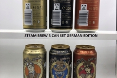 BCS017 STEAM BREW GERMAN EDITION 3 CAN SET  GERMANY (2018) 8 EURO beer can set collection