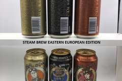 BCS018 STEAM BREW EAST EUROPEAN EDITION 3 CAN SET GERMANY (2019) 8 EURO beer can set collection