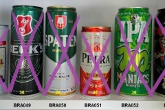 BRA048-053 Antarktika Original, Becks, Spaten Munich, Petra, Maniacs IPA, Bodebrown Trooper Brasil IPA, beer can Brasil lata de cerveja brasil, lata de cerveja brasil, Beer Can Collector