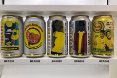 BRA037-041 lata de cerveja brasil, beer can collector