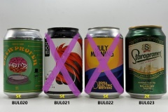 BUL020-023 Brewprofen Fruited Sour, Chhones walls & Hearts Session IPA, Sofia Elecrtric Brewing July Morning Lager, Staropramen 0, 33 produced in Bulgaria, Bierdose Bulgarien, Beer Can Collection Bulgaria, Beer can collector from Bulgaria, Bierdosensammler Österreich, Bierdosensammlung