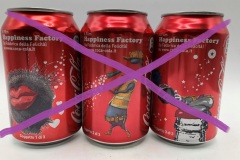 CCS022 Happiness Factory 3 can Set 2008 Italy 6 EURO Coke can collector Coke Can Collector