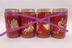 CCS031 Lord of the Rings 1,2,4 & 6 of 6 can set 2016 South Africa 10 EURO Coke can collector Coke Can Collector