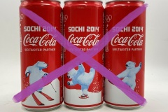 CCS066 Sochi Olympic Ice Bear Set 2014 Austria 330ml Slim Cans 3 Can Set 6 EURO Coke can colection, coke can set, coke collector