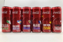 CCS045 FIFA World Cup Brasil 6 Cans out of 8 Set 2014 Italia 12 EURO Coke can collector Coke Can Collector