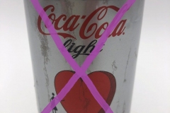 CCC195 Coca Cola Light "Heart" Steel Can 2011 Austria 2 EURO Coke can Austria, Coke can collector, Cola Dosen Sammlung