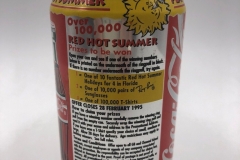 CCC308 Play Red Hot Summer Edition 1995 UK 2 EURO Coke Can Collection, Coke Can Collector, Cola Dosen Sammlung