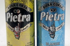 COR003-004 Pietra Biere Ambree, Pietra Biere Corse Blanche, Corse Beer Can, Corse beer can collector, Bierdose Korsika