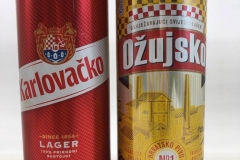 CRO022-023 Karlovacko Lager, Ozujsko Lager Pivo, Croatian beer can collection