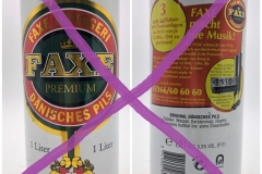 DEN094 Faxe Bermium 1 liter beer can Faxe macht die Musik! Danish 1 liter beer can, beer can collector