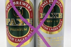 DEN099 Faxe Premium Imported Danish 1 liter beer can, beer can collector