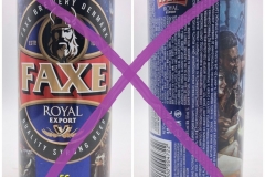 DEN102 Faxe Royal Export 1 liter beer can Happy holidays beer can collector Denmark