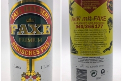 DEN095 Faxe Premium 1 liter beer can, Aktiv mit Faxe Danish 1 liter beer can, beer can collector