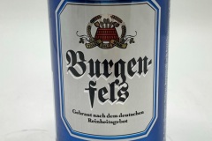DEN124 Burgenfels Lattöl Alk 2,25% Vol 0,33, danish beer can