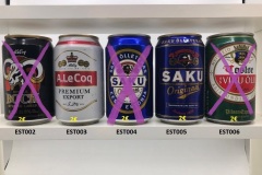 EST002-006 Bock, A.Le Coq Premium Export, Saku Original, Toolse Viru Ölu, beer can Estonia, Bierdosen Estland