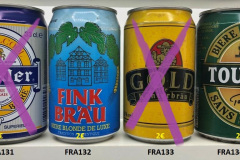 1_FRA131-134  canettes de bière françaises Bierdosen Frankreich, French beer can collection, beer can collector France