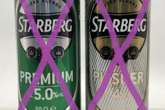 FRA155-156 Starberg Premium 5.0%, Starberg Plisner 4%, French beer can canettes de bière françaises Bierdosen Frankreich, French beer can collection, beer can collector France