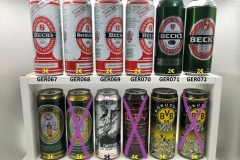 GER061-072 Brinkhoffs, BRY Schwarzbier, Borussia BVB 09 Pils, Beck´s Bierdose, Bierdosensammlung Deutschland, German beer can collection