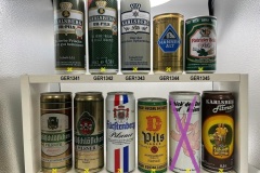 GER1335-1345 Feldschlösschen Pilsner Feinherb, Feldschlösschen Pilsner Feinherb und würzig, Fürstenberg Pilsener, Holsten Pils Lager for UK, Karlsberg Schick den Durst auf Reisen, Karlsberg Fitamalz, Karlsberg Ur-Pils, Karlsberg Pils, Hannen Alt 0, 35ml, Patrizier Bräu Pils 0, 33l, German beer can collection, Beer Can Collector from Germany, Deutsche Retro Bierdosen, Alte Bierdosen Deutschland, Bierdosensammlung