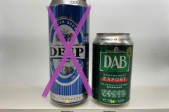 GER966-967 Deep Original, DAB Export beer can Germany, Bierdosen Deutschland