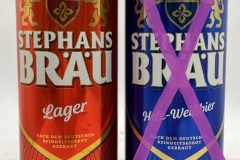 GER1072-1073 Stephans Bräu Lager, Stephansbräu Hefe-Weißbier, German beer can collecction, Deutsche Bierdosen Sammlung