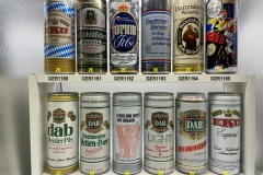 GER1184-1195 Dab Meister-Pils, DAB Dortmunder Actien-Bier Premium Qualität, DAB Dortmunder Actien-Bier "Schick den Surst auf Urlaub, Deutsche Bahn Werbedose DSG,  German Beer Can, Deutsche Bierdosen, Beer can Collection Germany, Bierdose Deutschland, Retro Dosen 