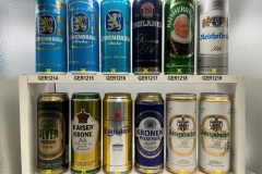 GER1208-1219  Jever Premium Extra Dry, Kaiser Krone Pils, Karlsbräu 0,5l, Kronen Pilsener Premium, Königsbacher Pils, Löwenbräu München 500ml, Paulaner Premium Pils, Ratsherrn Pils, Reichelbräu Pils, German Beer Can, Deutsche Bierdosen, Beer can Collection Germany, Bierdose Deutschland, Retro Dosen 