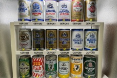 GER1249-1266 Finkbräu Pils, Früh Kölsch, Ganter Pils, Ganter Prvat Pils, Ganther Export, Gatzweilers Alt, Gold Ochsen Original, Hannen Alt, Dortmunder Hansa Pils, Hansa Export, Henninger Export, Henninger Kaiser Export,  German Beer Can, Deutsche Bierdosen, Beer can collection Germany, Bierdose Deutschland, Retro Dosen