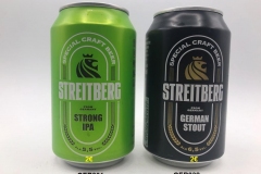 GER931-932 Streitberg Strong IPA, Streitberg German Stout, Bierdosen Deutschland, Bierdosensammlung, German beer can collection