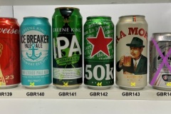 GBR139-144 Budweiser FIFA 2023 Womens Worldcup, Greene king Ice Breaker Pale Ale, Greene King IPA, Heinken 50k, Birra Moretti, Asahi Dry Rugby World Cup France 2023, UK beer can collector, England beer can, United Kingdom beer can Collector