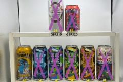 GBR313-320 BrewDog Wingman 440ml, Love lane Pale Ale, love Lane New England IPA, Love lane Session IPA, Love lane Baltic Lager, Kammy´s Beer Lievable, San Marcos Cerveza, BrewDog Wingman Touchdown, UK beer can collector, England beer can, United Kingdom beer can Collector, England beer cans, Bierdosenmuseum Österreich
