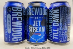 GBR132 Brewdog Jet Stream From Dusk Till Dawn, Transatlantic Pale Ale, Limited Edition British Airways beer can, beer can collector UK