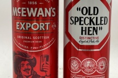 GBR133-134 Mc Ewans Export, Old Speckeld Hen 2023, Scottish beer can, Great britain beer can, beer can from Britain, UK beer can collection