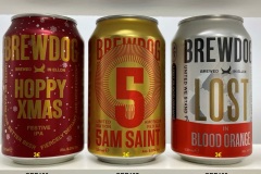 GBR136-138 Brewdog Hoppy XMAS, 5AM SAINT, LOST IN BLOOD ORANGE,  UK beer can collector, England beer can, United Kingdom beer can Collector