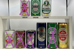 GRE075-083 Amstel Beer, Carlsberg Beer brewed in Greece, Carlsberg Beer 500ml, Heineken Greece 50cl, Henninger Bier Greece, Henninger Lager Beer Greece, Heineken Greece 33cl Can, Germania Lager 330ml, Griechenland Bierdose, Beer Can Collector, Greek beer can collection, beer cans from Greek, Bierdosensammlung Griechenland, Greec beer can Collector