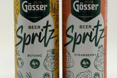 HUN211-212 Gösser Beer Spritz Botanik 4% Alc., Gösser Beer Spritz Strawbeery 4% Alc., Gösser Ungarn, Hungarian Craft Beer, Beer Can Collector Hungary, Ungarische Craft Bierdose, Bierdosenmuseum Österreich, Beer Can Museum Austria