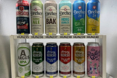 HUN229-240 Argus Ipa, Arany Korso Vilagos Sör 3%, Arany Korso Vilagos Sör 4%, 5, Arany Korso Vilagos Sör 5%, Arany Korso Radler 0, Borsodi Vilagos Sör Citroen C3-AT! Dreher Blonde Ale, Dreher Bak, Dreher Hideg Komlos, Dreher 24 Lime-Menta 0, Dreher 24 Citrom 0, 0, Hungarian Craft Beer, Beer Can Collector Hungary, Ungarische Craft Bierdose, Bierdosenmuseum Österreich, Beer Can Museum Austria