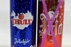 ISL001-002 Thule Jolabjor, Gull Jola, Iceland beer can collection, beer from Iceland, Iceland beer can collector,