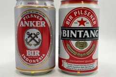 INA002-003 Anker Bir Pilsner Indonesia 330ml, Bintang Bir Pilsener 330ml, Indonesia beer can, Asia Beer can, Bali Beer can, Indonesia beer can collection, Bierdose Indonesien