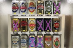 ITA122-139 Italian Beer Can Collection,  lattine di birra italiana