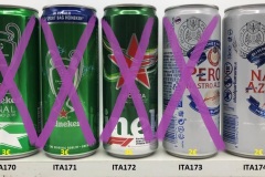 ITA170-174 Italian Beer Can Collection,  lattine di birra italiana, heineken Italia, Heineken Champions League Italy Slim Can 330ml