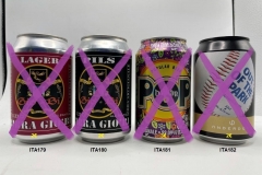 ITA179-182 Birra Gio`Bi Lager, Pils, Baladin POP, Underdog Out of the Park American IPA, Craft Beer Italia, beer can collector